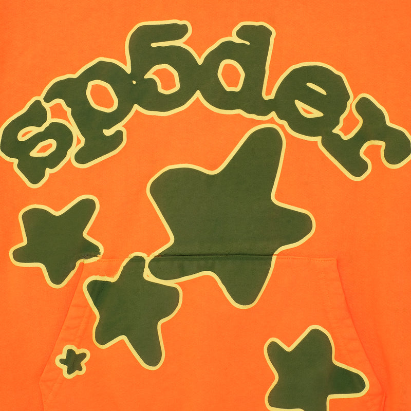 Sp5der Beluga Hoodie Orange/Green