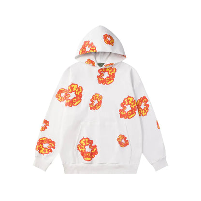 Denim Tears Hoodie Orange Flowers