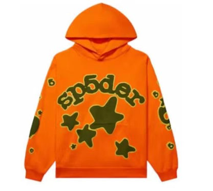 Sp5der Beluga Hoodie Orange/Green