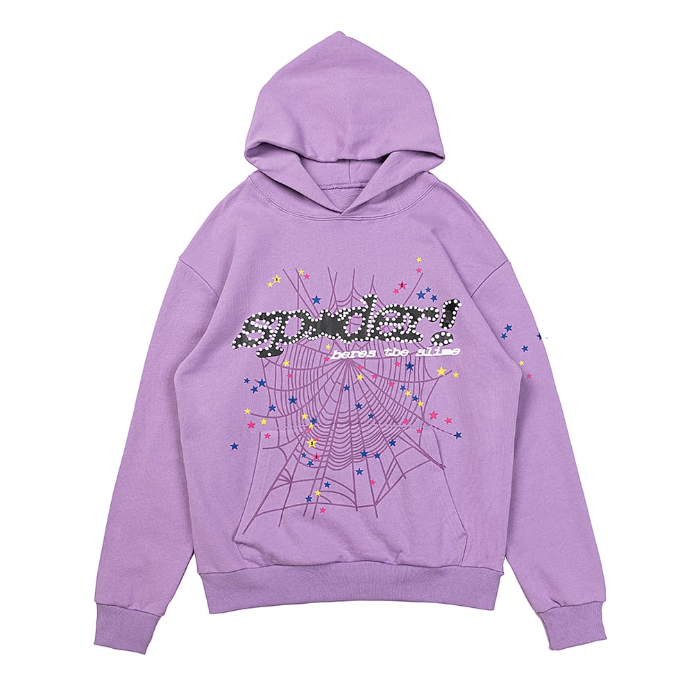 Sp5der Hoodie Light Purple