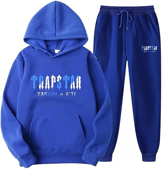 Trapstar Decoded Hooded Tracksuit Dazzling Blue & White