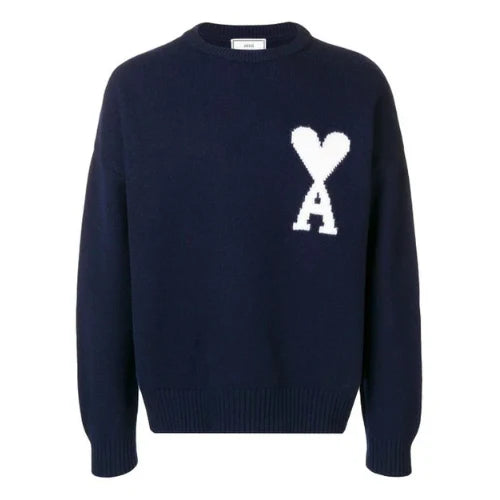 Ami Paris Sweater Navy Blue