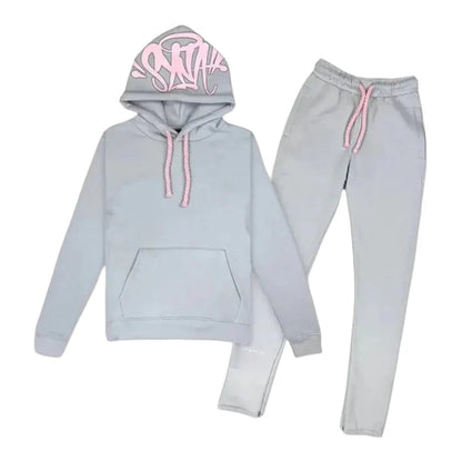 Syna World Tracksuit Grey & Pink