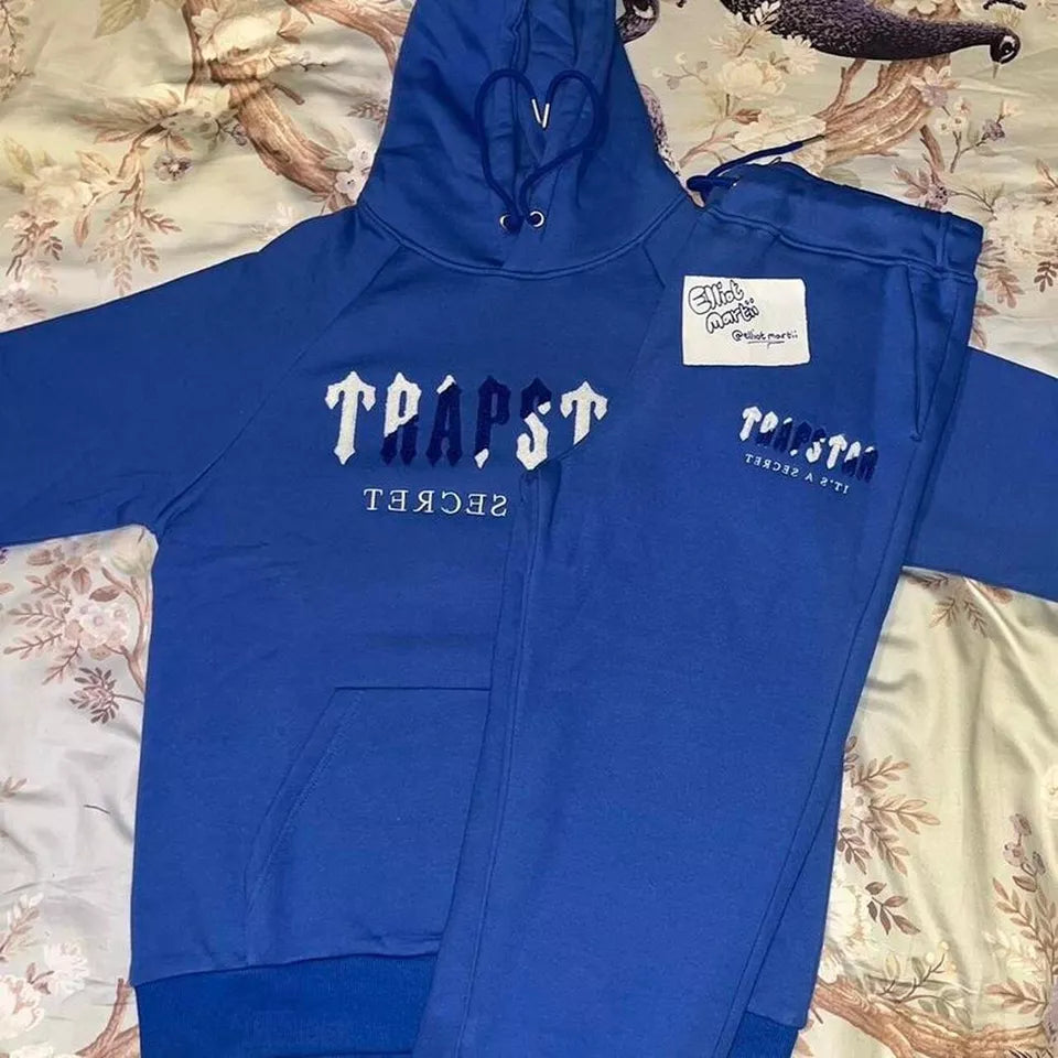 Trapstar Decoded Hooded Tracksuit Dazzling Blue & White