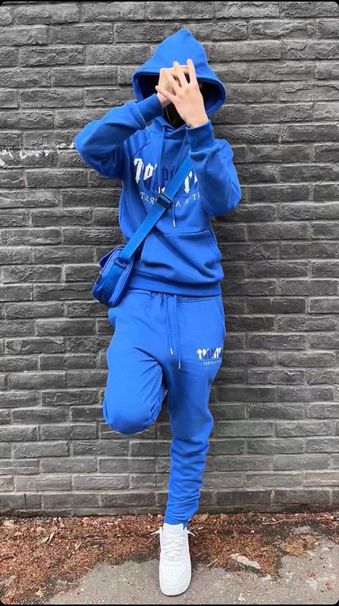 Trapstar Decoded Hooded Tracksuit Dazzling Blue & White