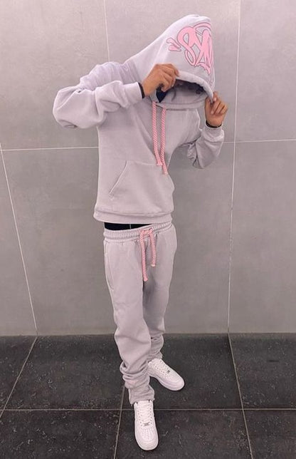 Syna World Tracksuit Grey & Pink