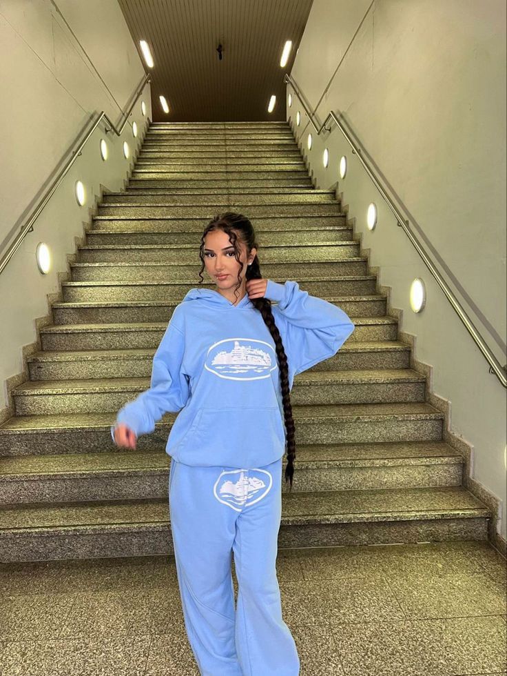 Corteiz Alcatraz Baby Blue Tracksuit