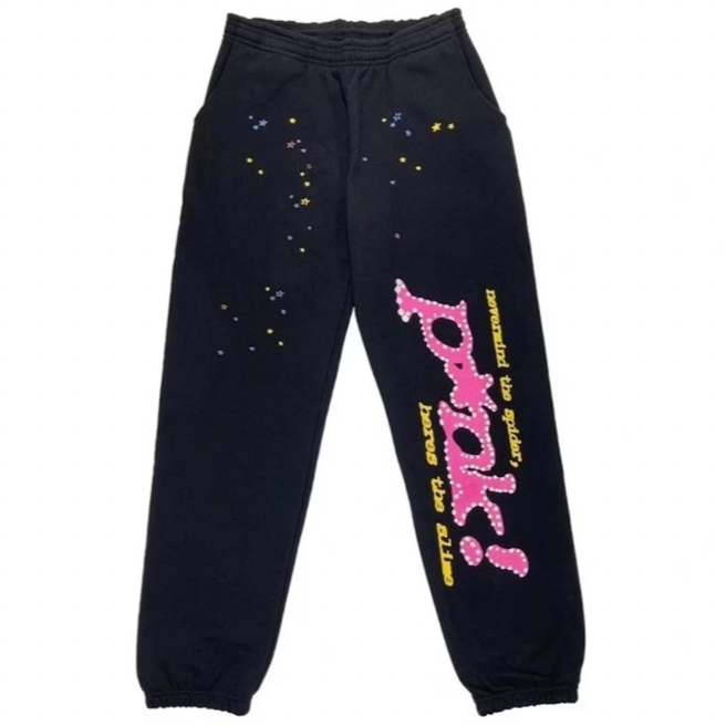 Sp5der P*NK Sweatpants Black